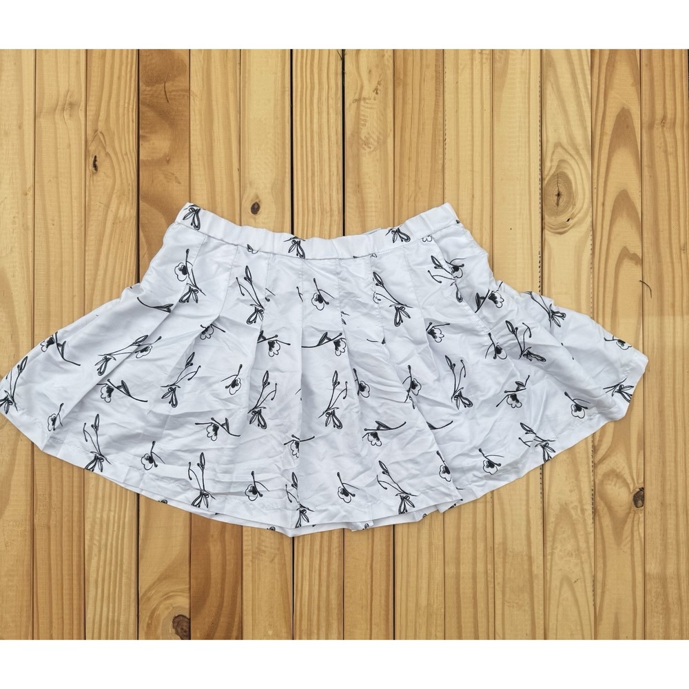 Vintage Prince Sportswear Brand Tennis Skirt Flowers White Size 14